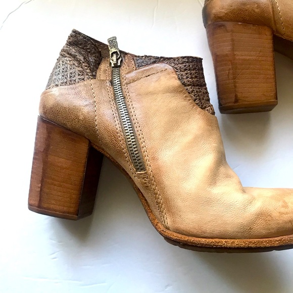 A.S.98 Women's Leather Ankle Brown Boots EUR 40 US Sz 9 3” Block Heel - Picture 4 of 11